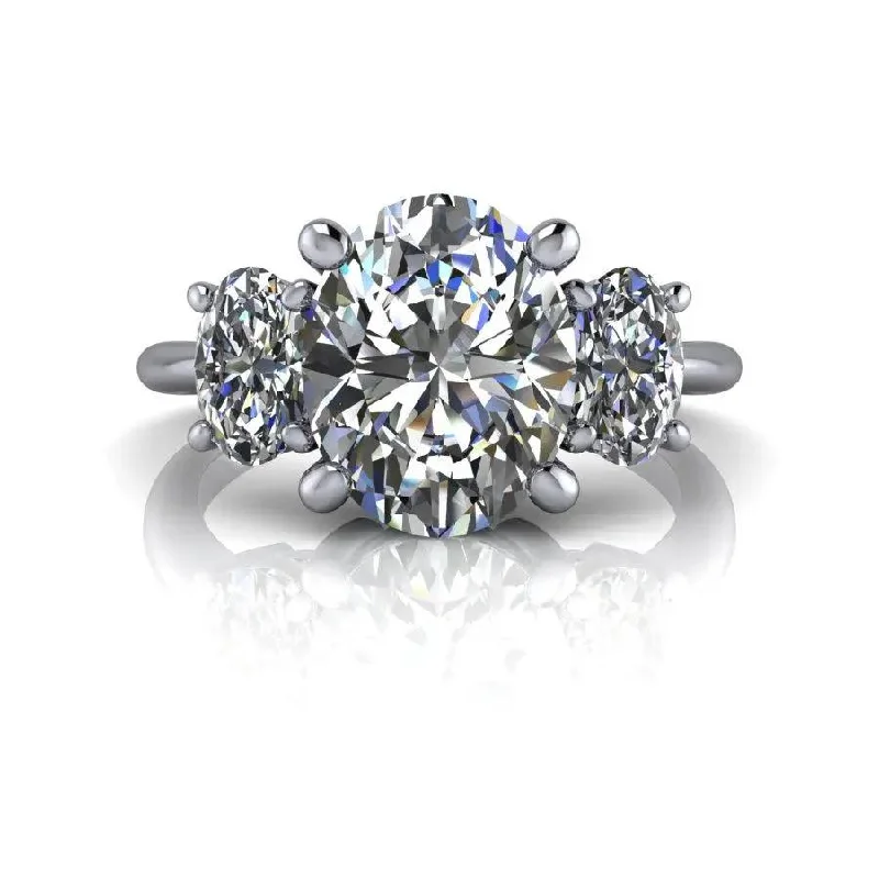 halo engagement rings for women -Bree No. 1 Moissanite Ring