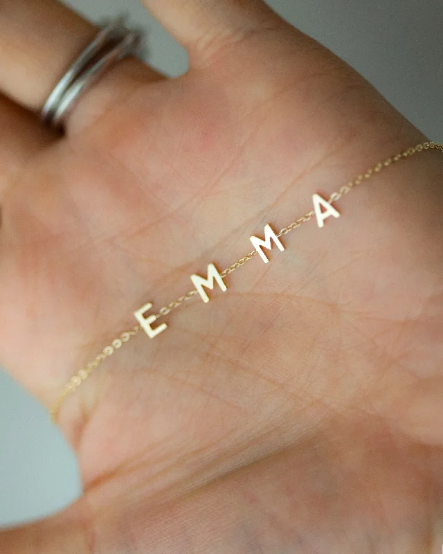 gold-plated bracelets for women -14k Name Bracelets