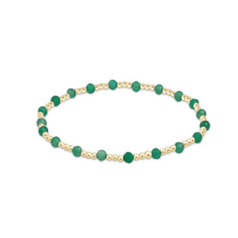 silver bangles with diamonds for women -enewton 6.25" Gemstone Gold Sincerity Pattern 3mm Bead Bracelet - Green Onyx