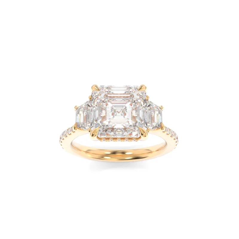 engagement rings with radiant cut diamonds for women -Blair Ring Asscher