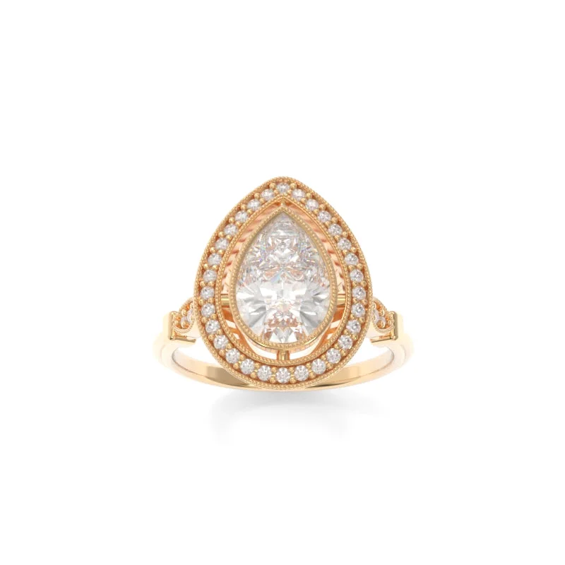 affordable engagement rings for women -Lillian Ring Pear