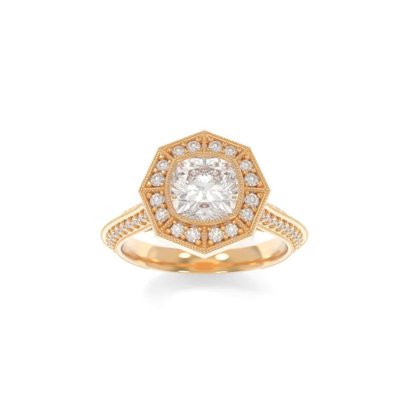 oval engagement rings for women -Octavia Ring Cushion