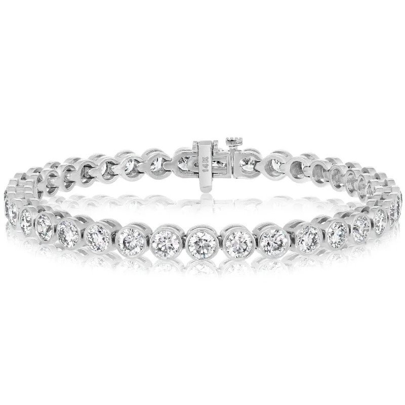 personalized bracelets for women -9 Carat Diamond Bezel Bracelet