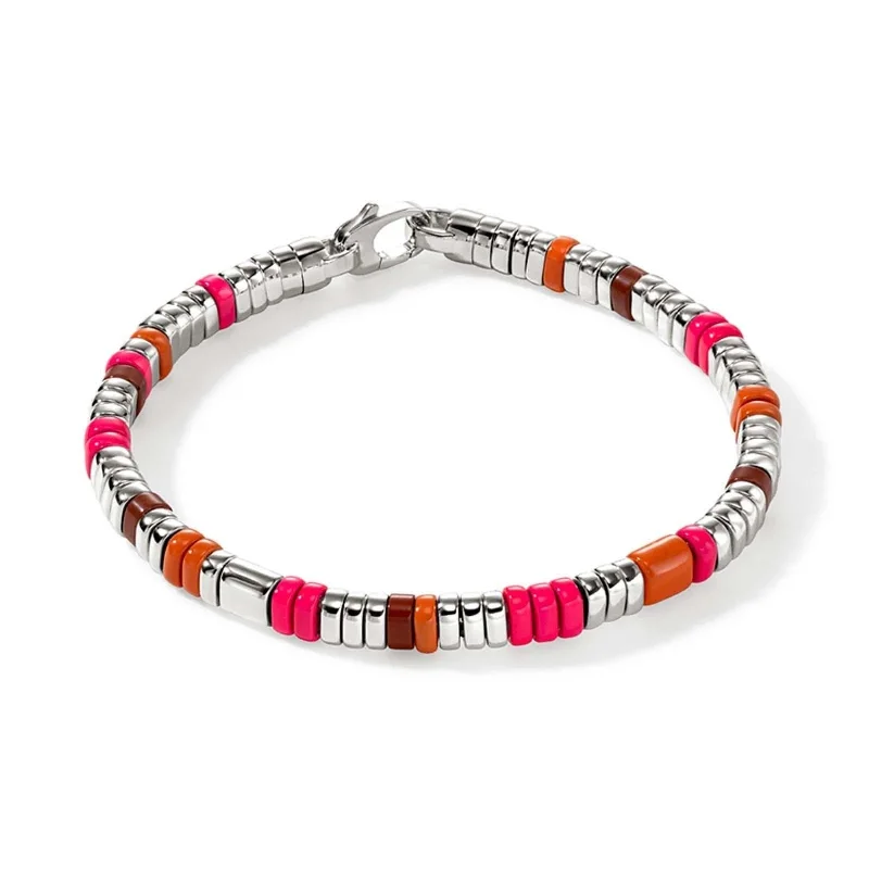 wedding bangles for women -JOHN HARDY Pink & Orange Slim Colorblock Bracelet