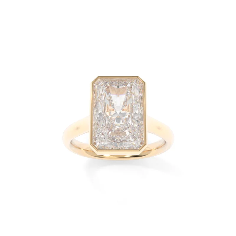 engagement rings with baguette diamonds for women -Gwen Solitaire Radiant