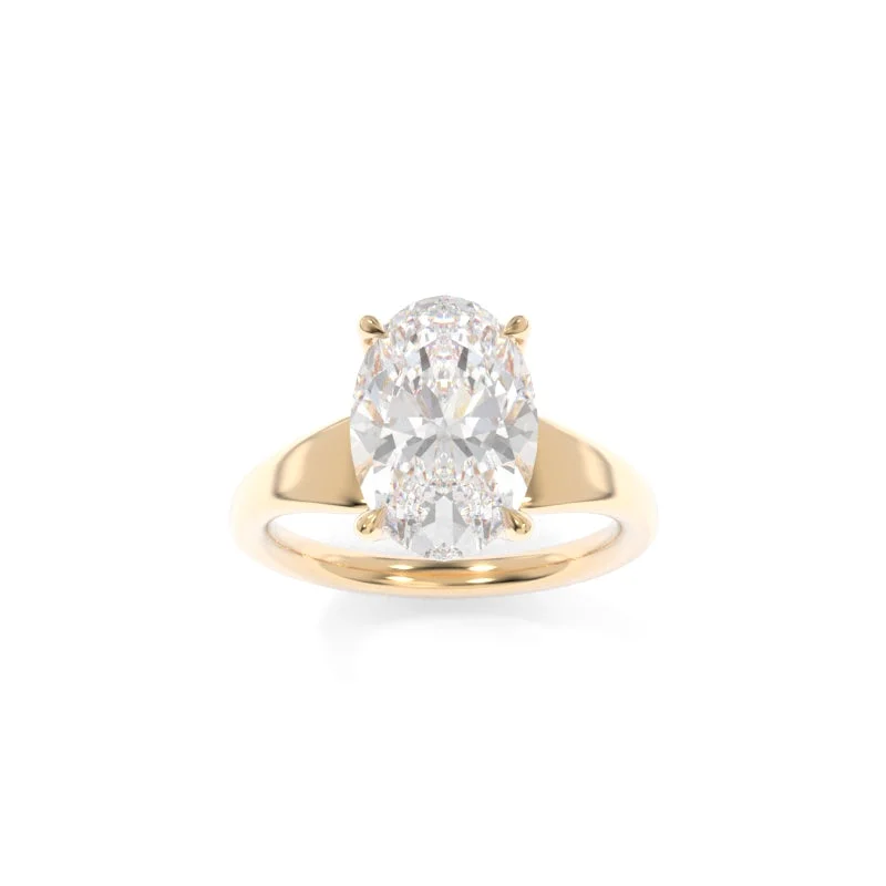 engagement rings with beautiful halo settings for women -Collins Solitaire Oval