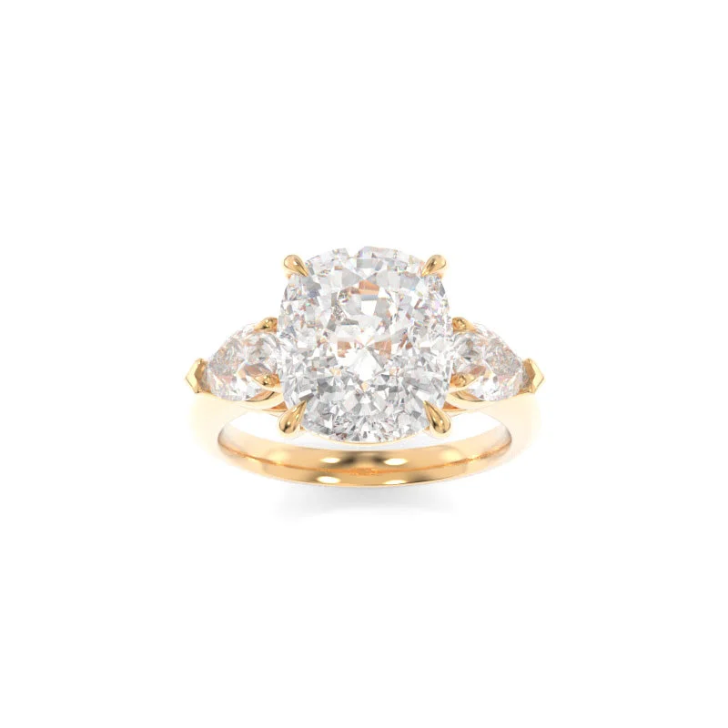 engagement rings with unique settings for women -Charlotte Solitaire Elongated Cushion