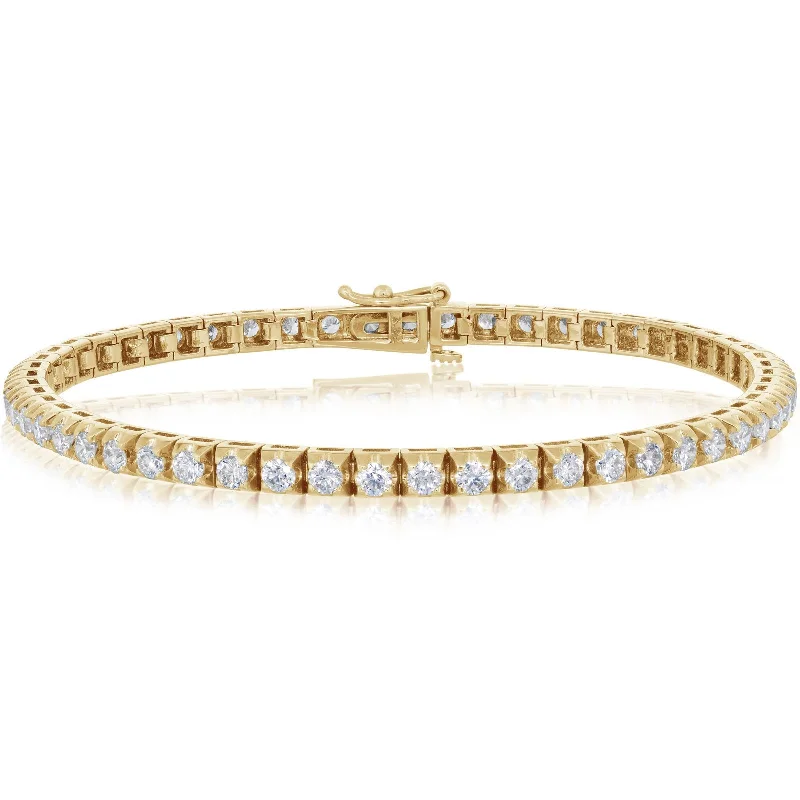 women’s gold bracelets with diamonds -3 Carat Diamond Tennis Bracelet