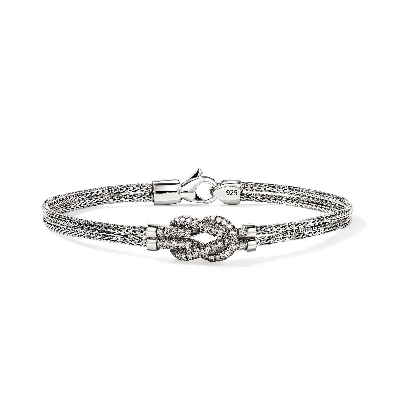 boho bracelets for women -JOHN HARDY Love Knot Diamond Bracelet