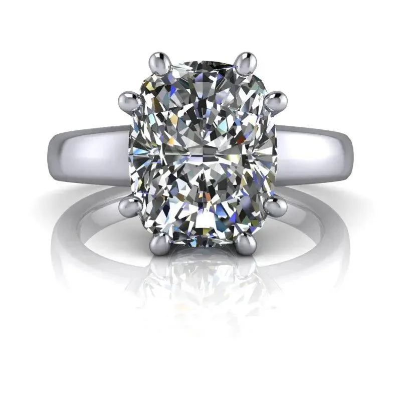 antique engagement rings for women -Gina No. 2 Moissanite Ring