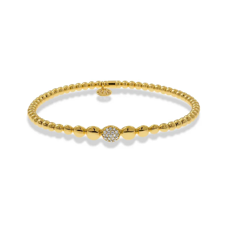 stretch bracelets for women -0.10ctw, 18K Yellow Gold Tresore Stretch Bracelet