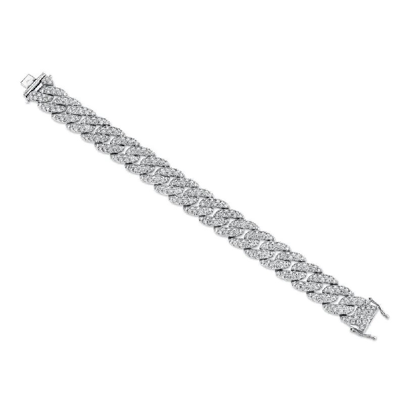 women’s handmade gold bracelets -9.45ctw Diamond Pave Link Bracelet