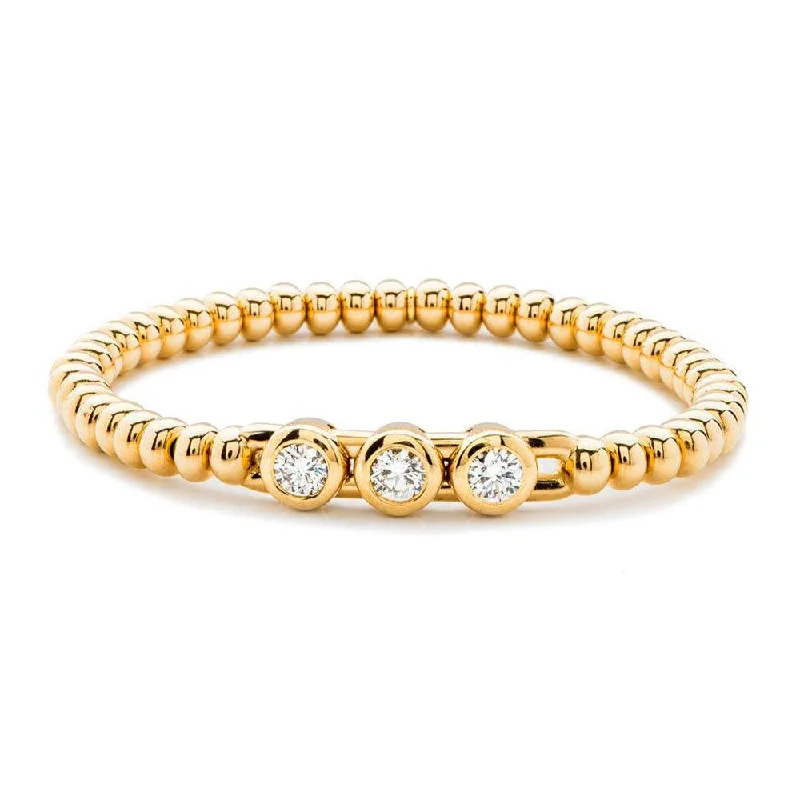 thin bangles for women -0.90ctw, 18K Yellow Gold Tresore Stretch Bracelet