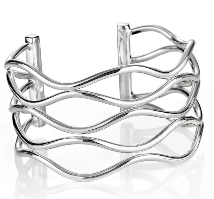 silver cuff bracelets for women -Sterling Silver Bracelet