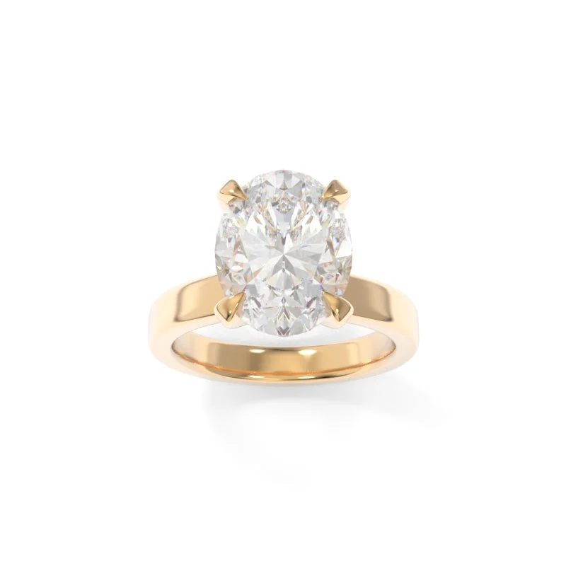 modern solitaire engagement rings for women -Simone Solitaire Oval