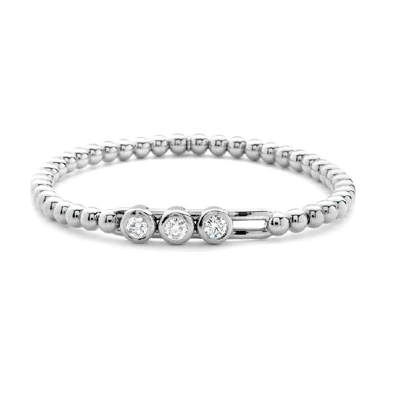 colorful bracelets for women -0.60ctw, 18K White Gold Tresore Stretch Bracelet