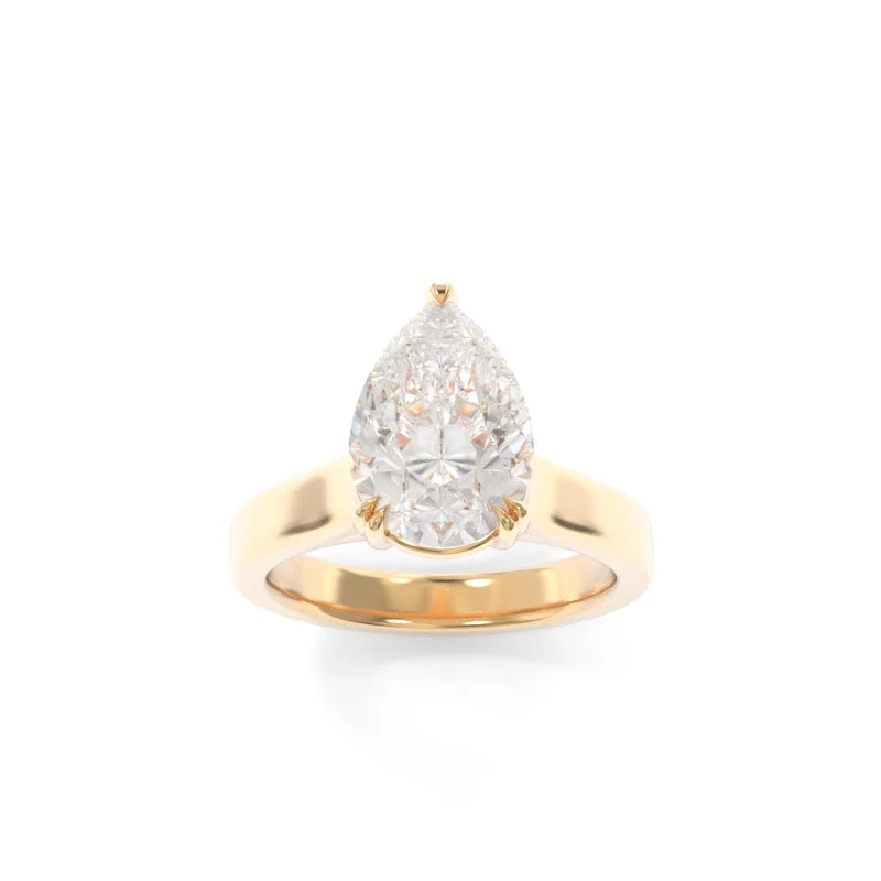 engagement rings with rubies for women -Sloan Solitaire Pear