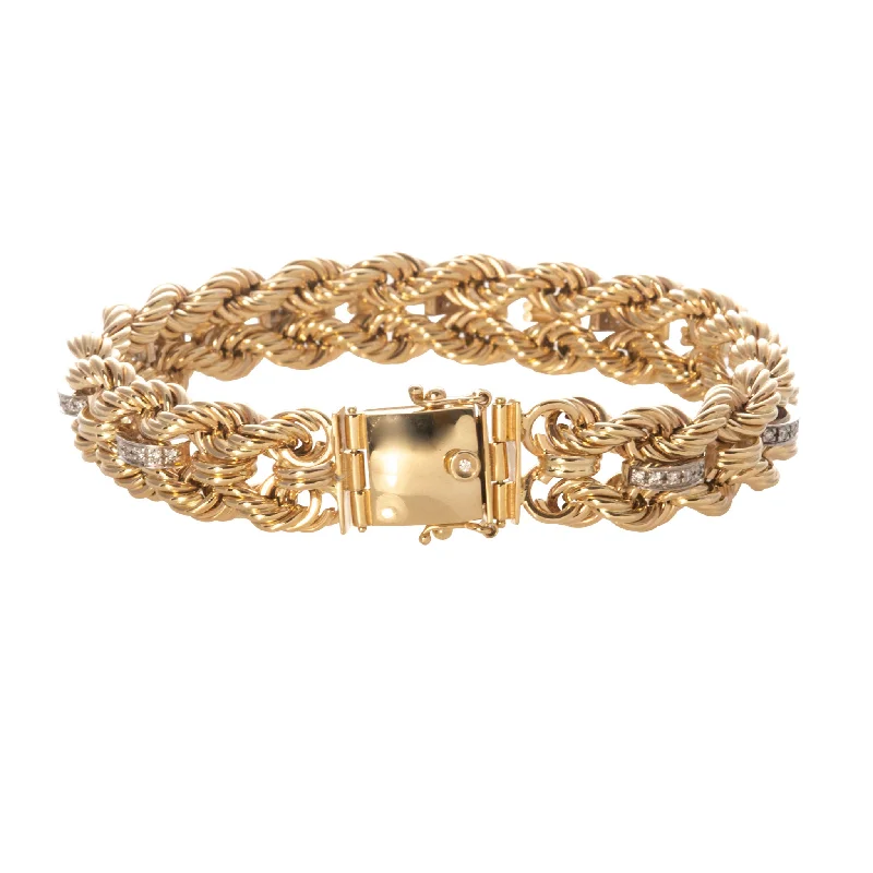 wide bangles for women -The Petite Club Bracelet with Diamonds