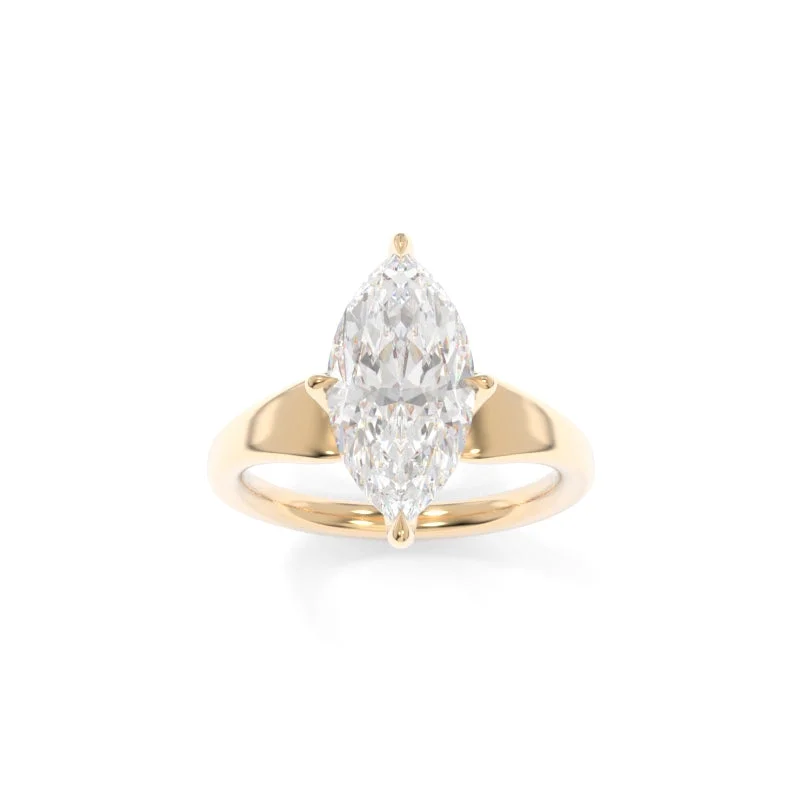 custom designed engagement rings for women -Collins Solitaire Marquise