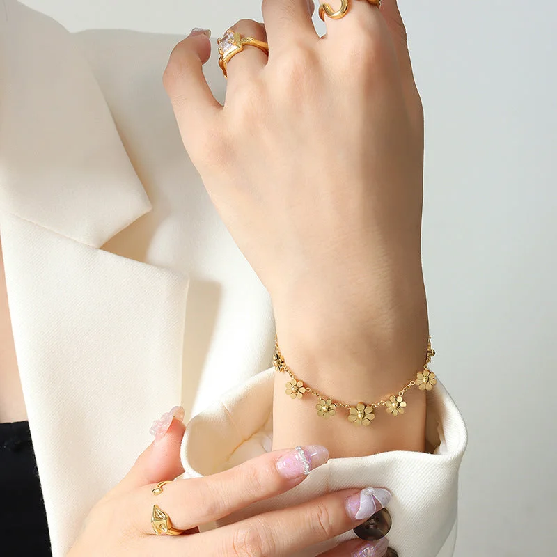 E023-Gold Bracelet-15+5cm