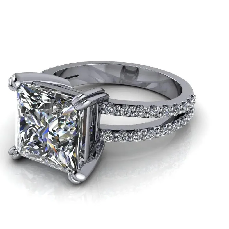 cushion cut engagement rings for women -Zulu No. 1 Moissanite Ring